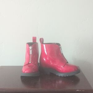 Shiny Red Kids Boots